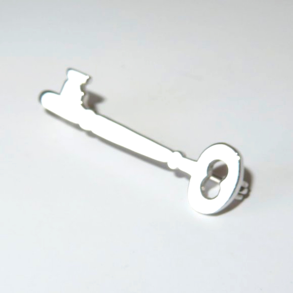Key Sterling Silver Brooch
